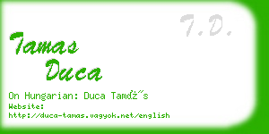 tamas duca business card